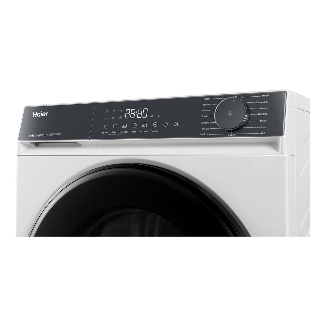Haier 8kg 300 Series Heat Pump Dryer - White HDHPS80KW1