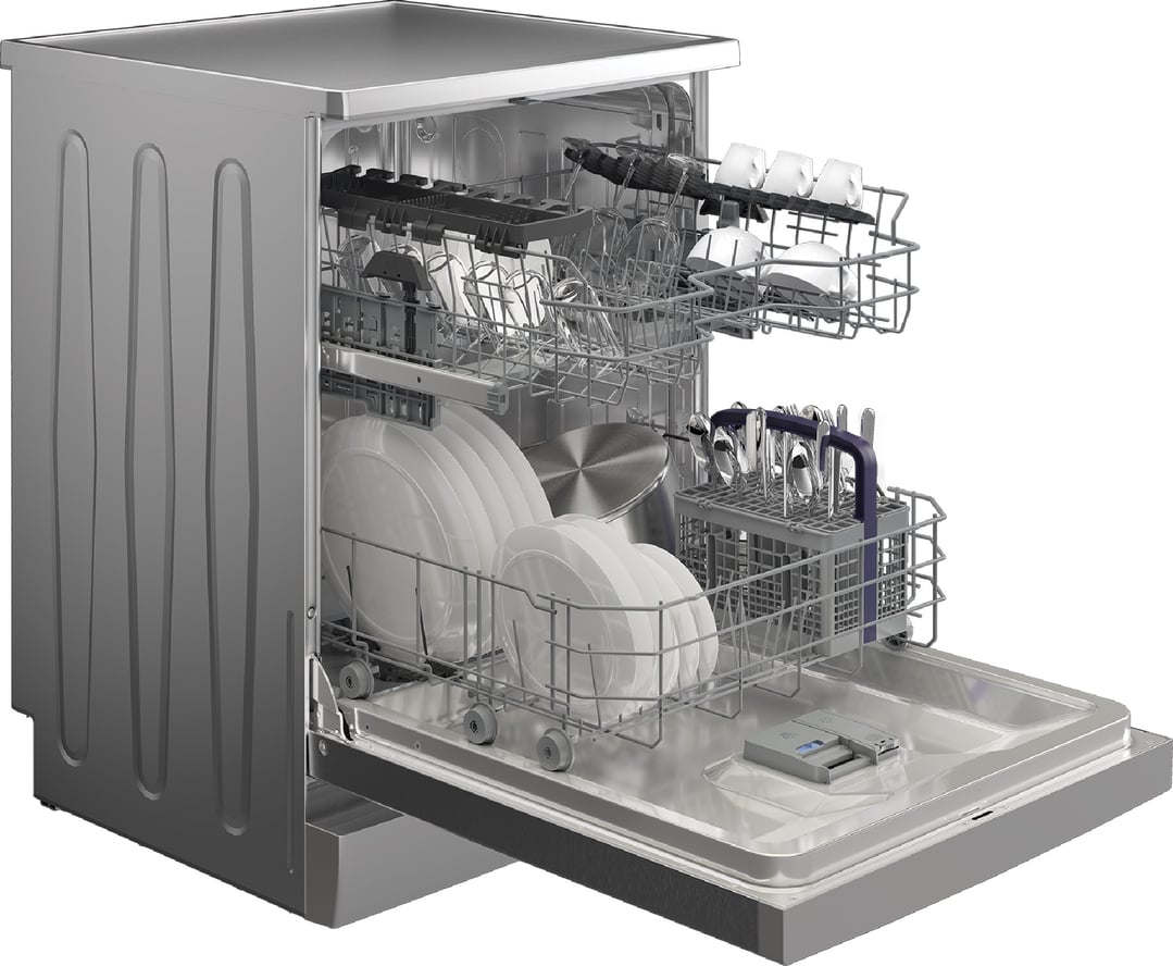 Beko 14 Place Setting Freestanding Dishwasher - Stainless Steel BDFB1410X