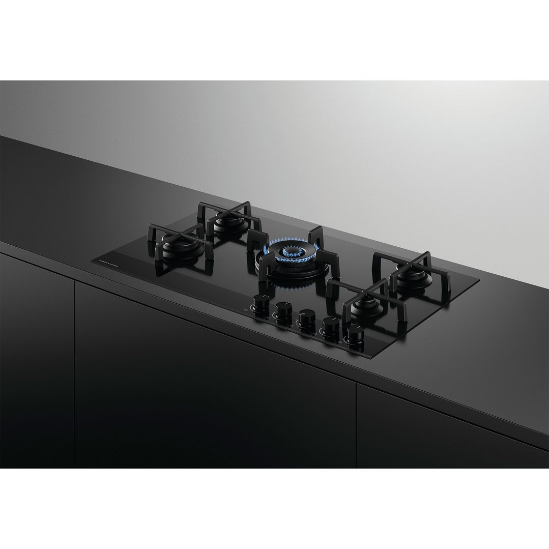 Fisher & Paykel Series 9 Gas on Glass Cooktop 90cm CG905DNGGB4