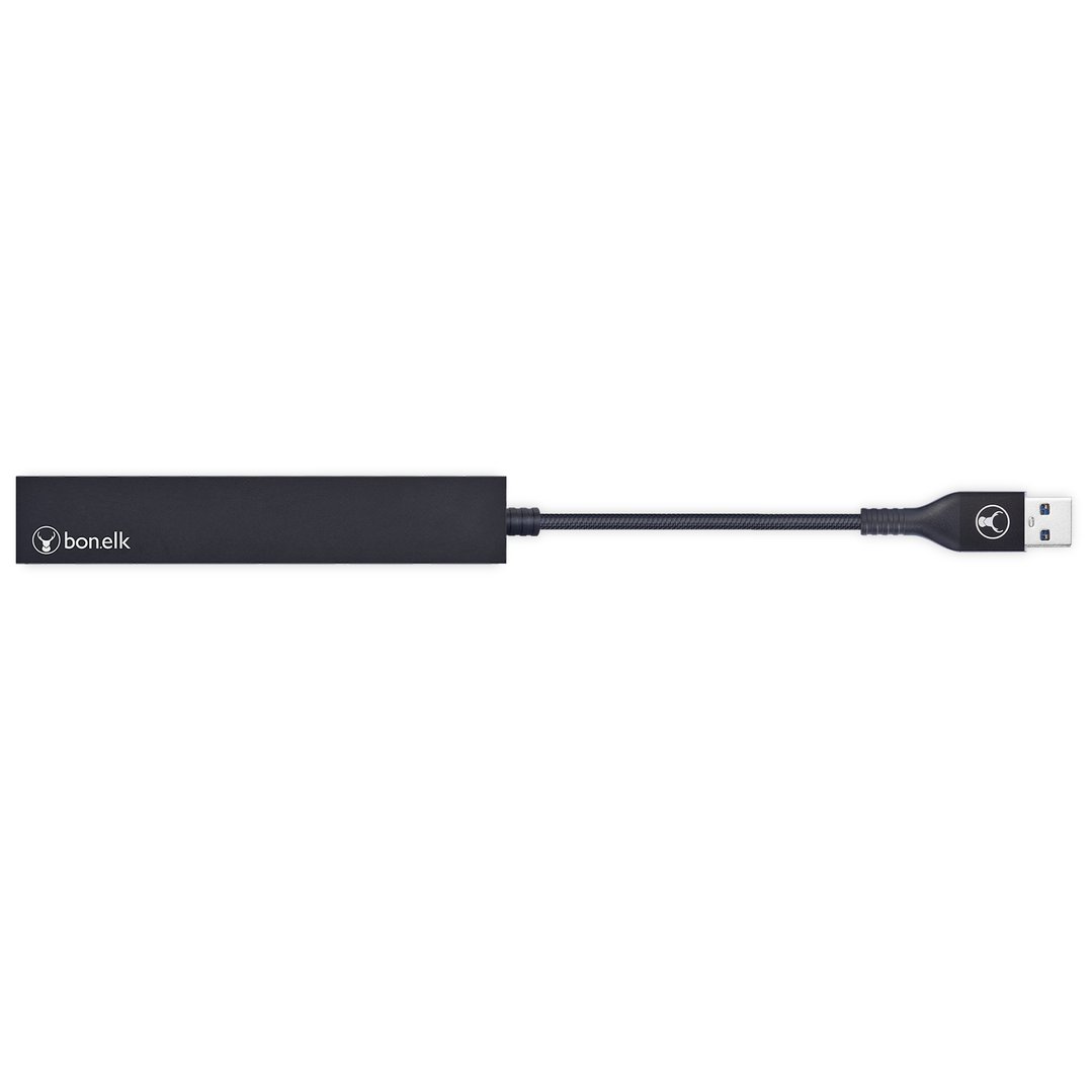 Bonelk Long-Life USB-A to 4 Port USB - Black ELK-80036-R