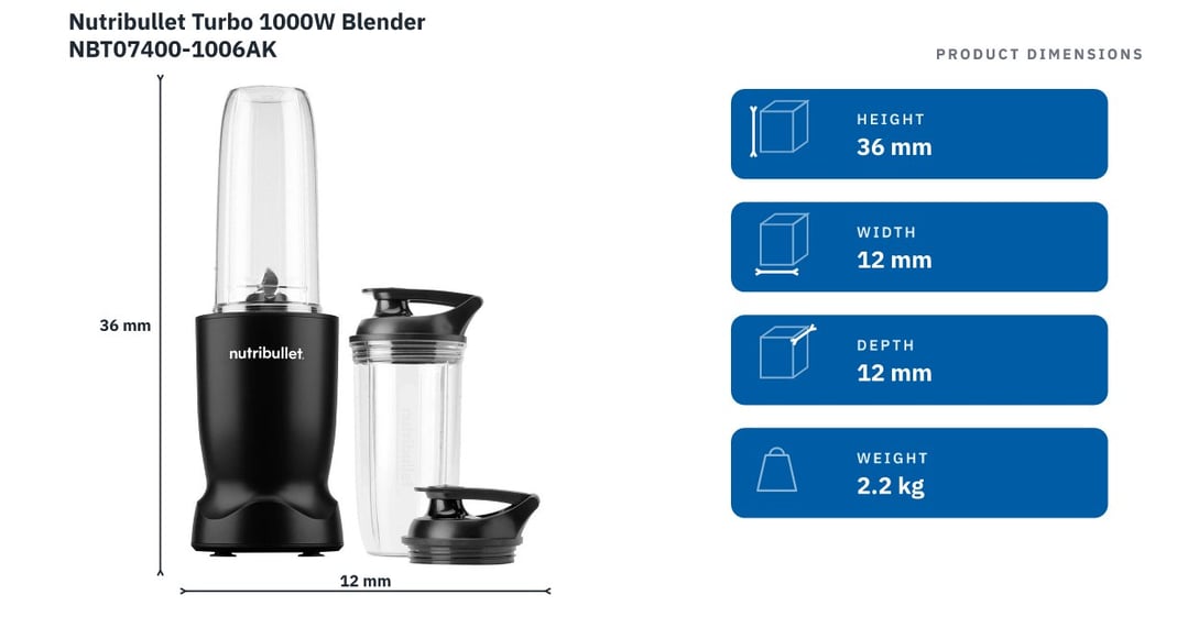 Nutribullet Turbo 1000W Blender NBT07400-1006AK