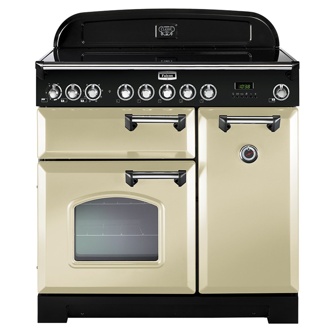 Falcon Classic Deluxe 90CM Induction Range Cooker Cream/Chrome