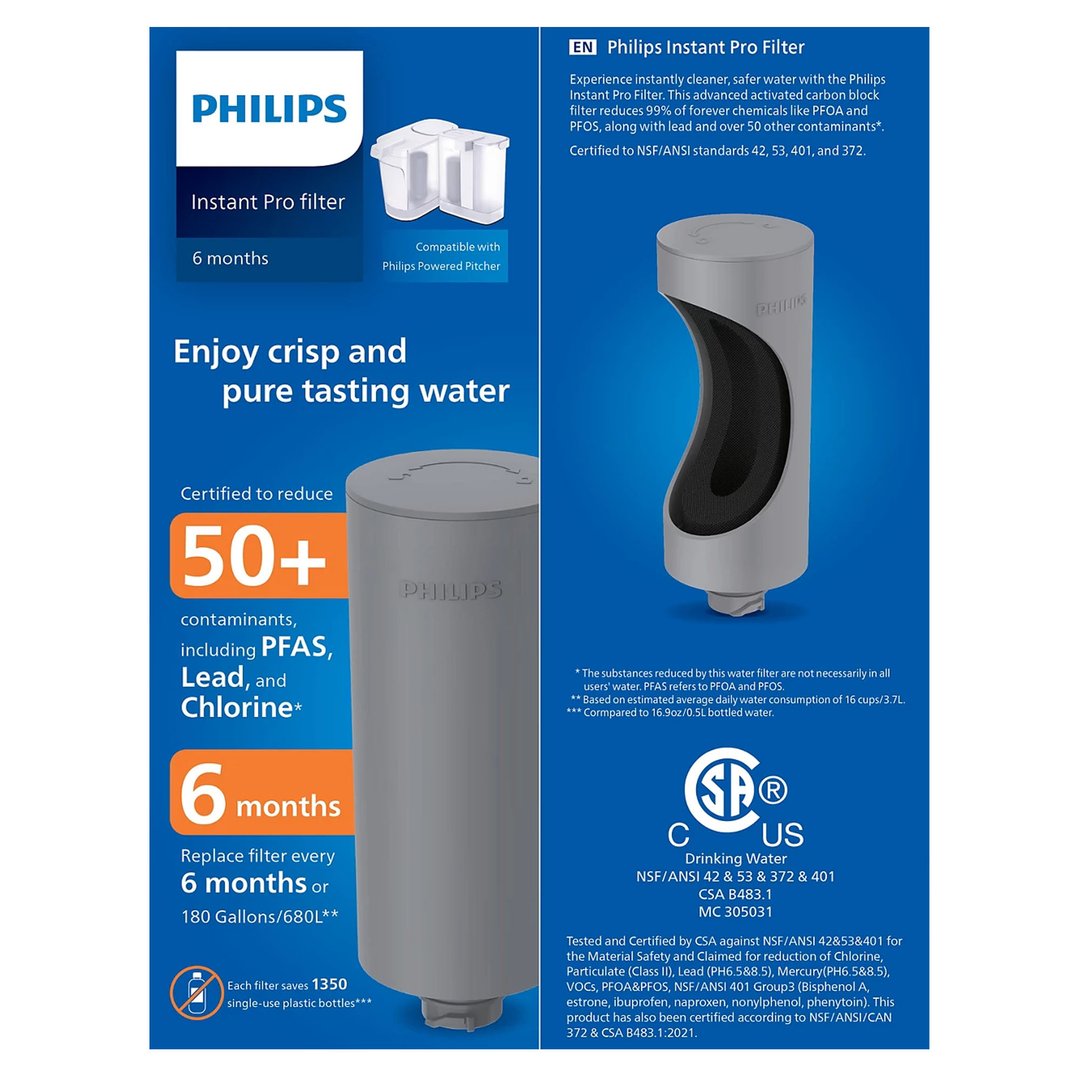Philips Advanced Carbon Block - PFAS Pro Powered Pitcher 3.0L ADD5912WH/37