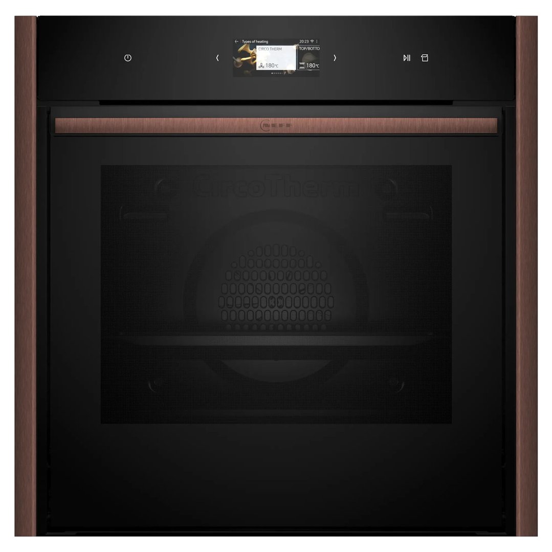 Neff Pyrolytic Slide & Hide® Oven + Added Steam with Brushed Bronze Side Trims / Handle B69VS73Y0A-BB
