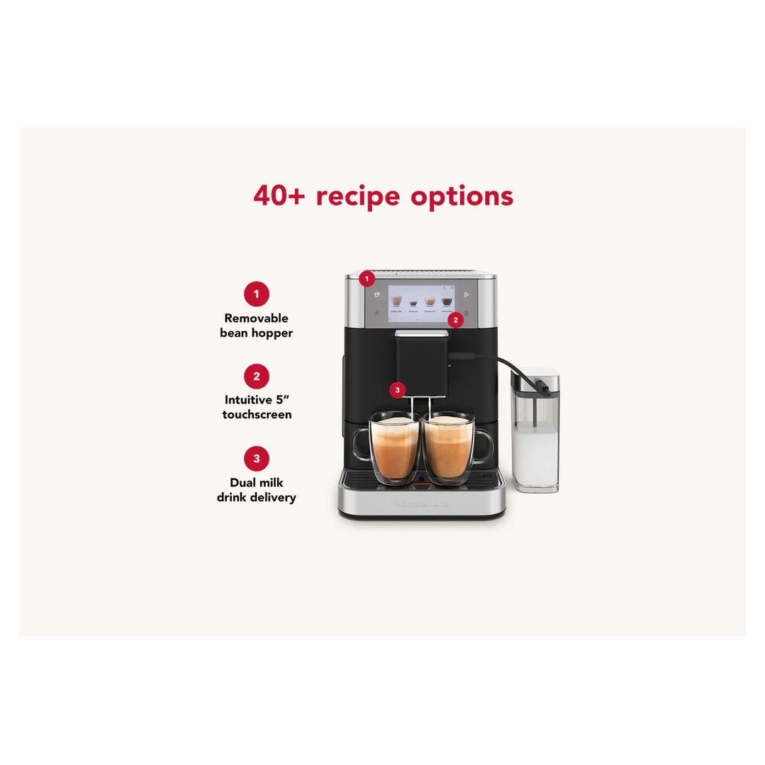 Kitchenaid Fully Automatic Espresso Machine with Milk Container Black 5KES8558ABK