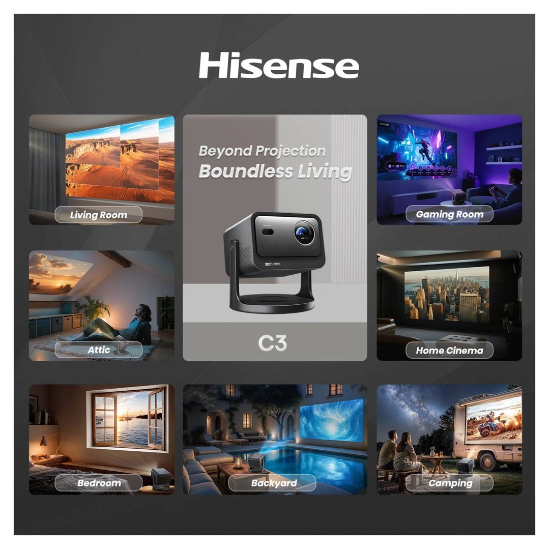 Hisense 65''-300'' 4K Triple Laser Projector (2026) C3