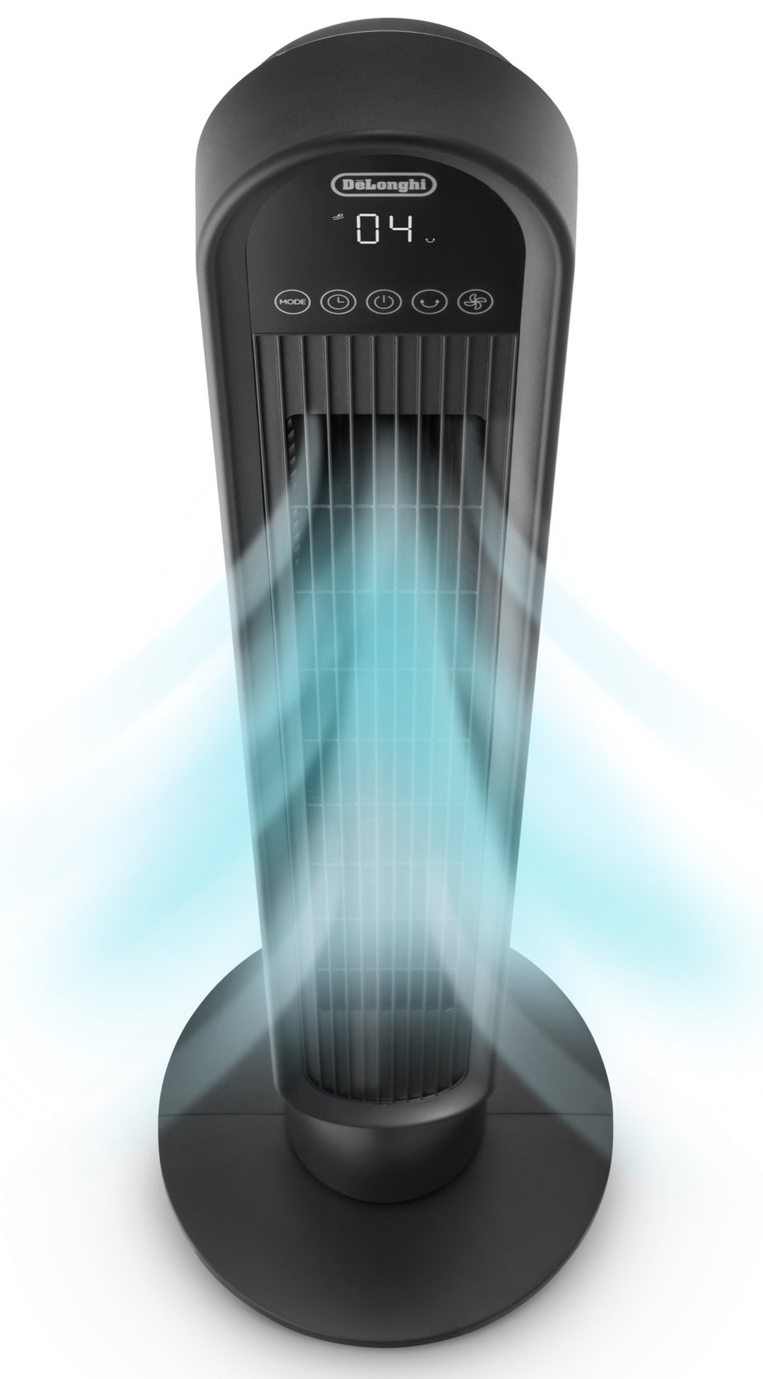 Delonghi Oscillating Tower Fan Black DETF100BK