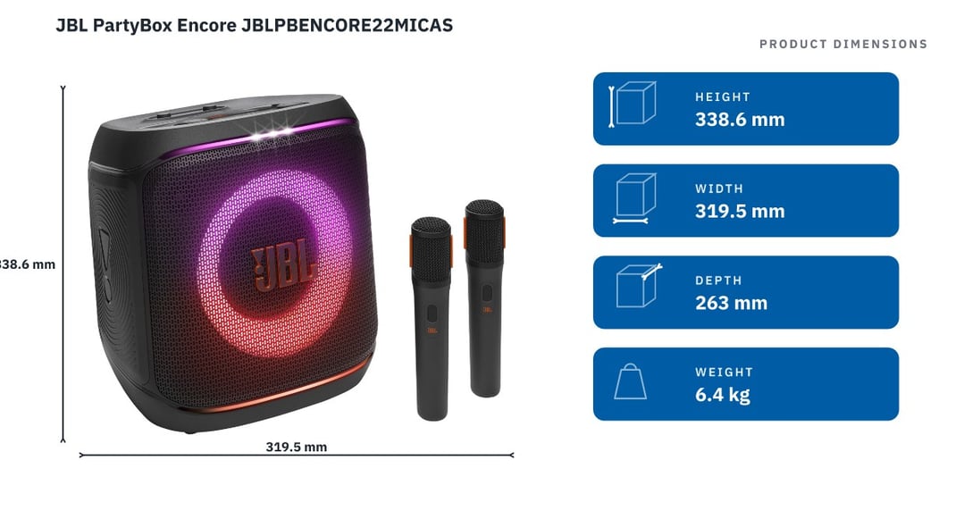 JBL PartyBox Encore JBLPBENCORE22MICAS