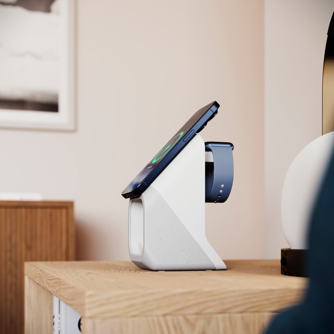 Journey NOVA 3-in-1 Fast Wireless Charging Station - Sparkle Grey JNQ31LG