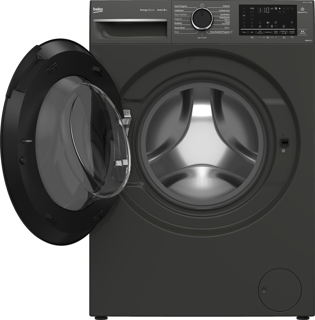 Beko 10kg Autodose Front Load Washing Machine with Steam Graphite BFLB103ADG