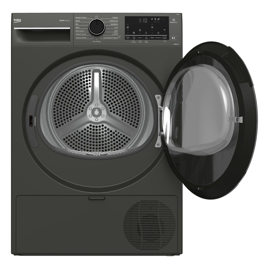Beko 10kg Heat Pump Dryer with Steam Graphite BDPB103SG