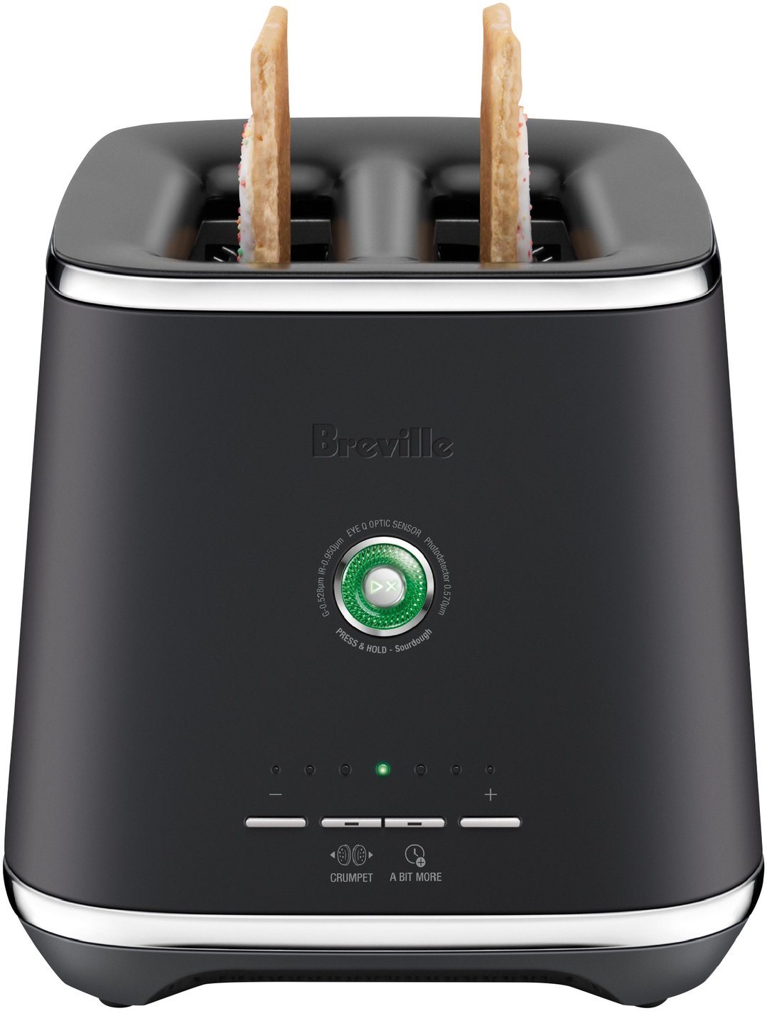 Breville the Eye Q 850 Auto 2 Slice Toaster - Black Truffle BTA850BTR