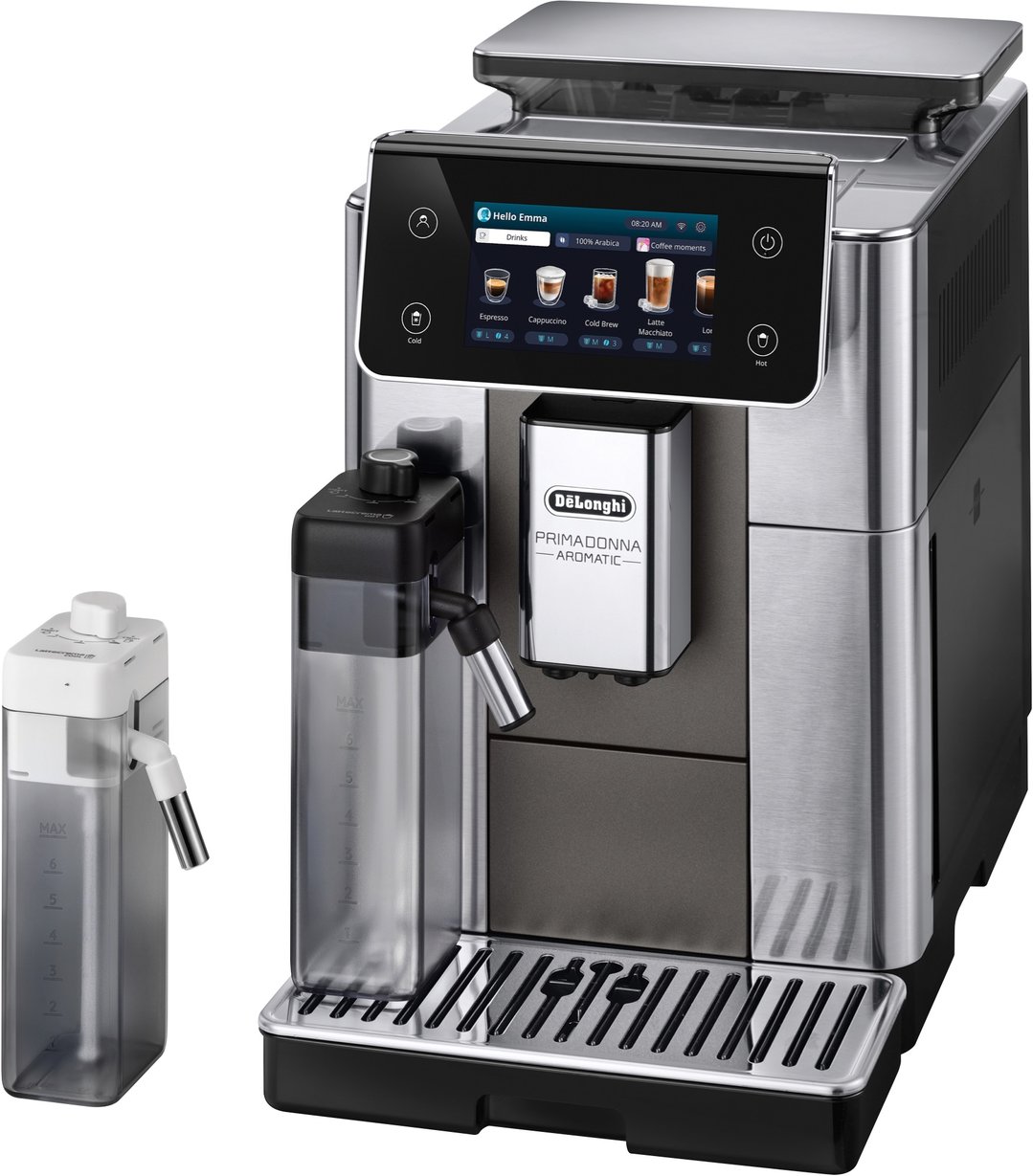 Delonghi Prima Donna Aromatic Fully Automatic Coffee Machine Titanium ECAM63075TM