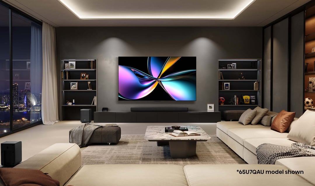 Hisense 55" U7QAU 4K QLED 165Hz Smart TV (2025) 55U7QAU