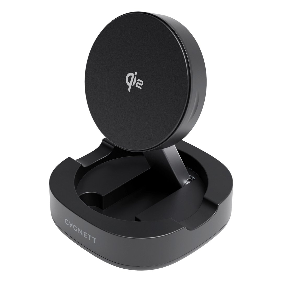 Cygnett ChargeBase Qi2.0 Single Wireless Charger - Black CY5790PPWIR