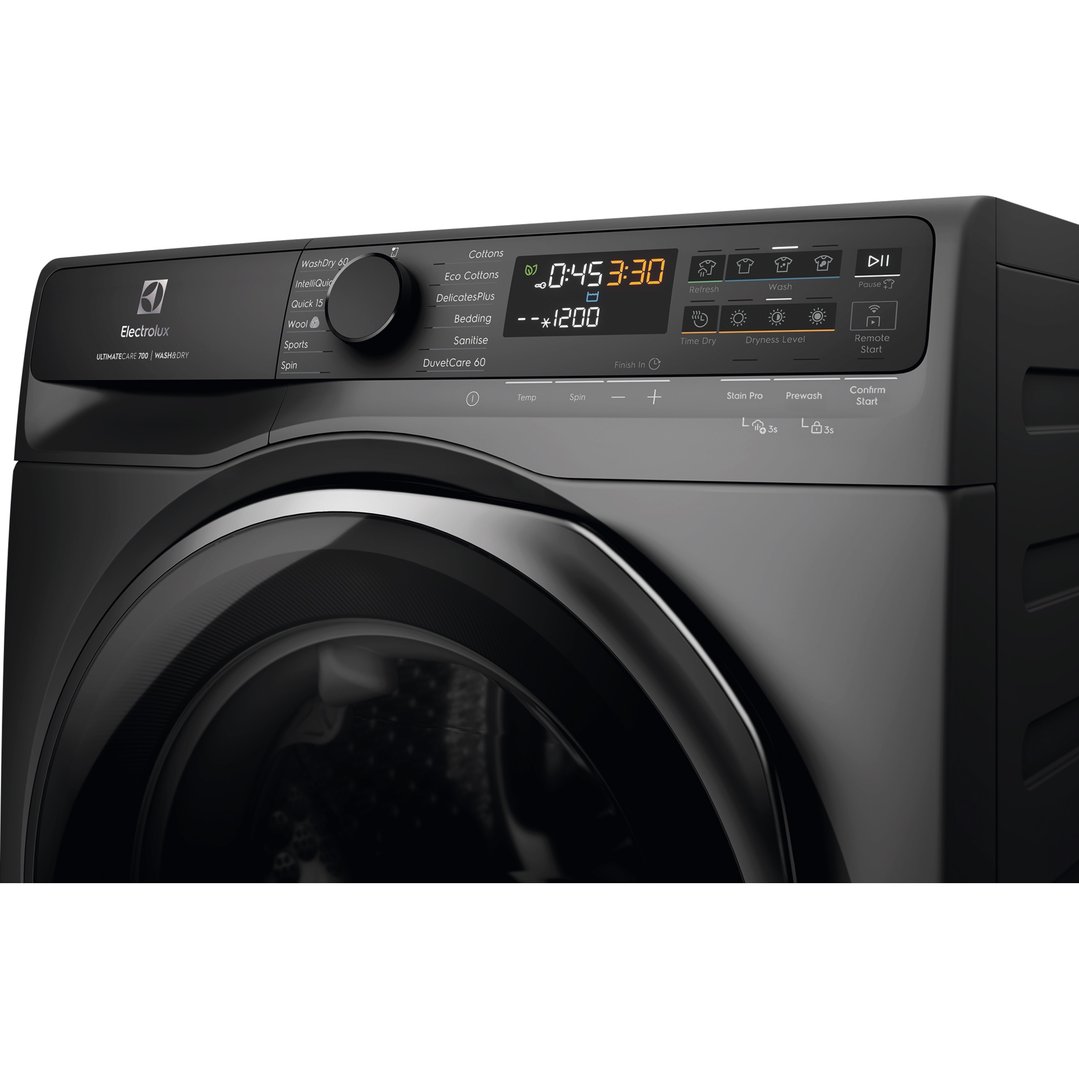 Electrolux 12kg UltimateCare 700 Front Load Washing Machine with 8kg Dryer Dark Onyx EWW1243R7SCS