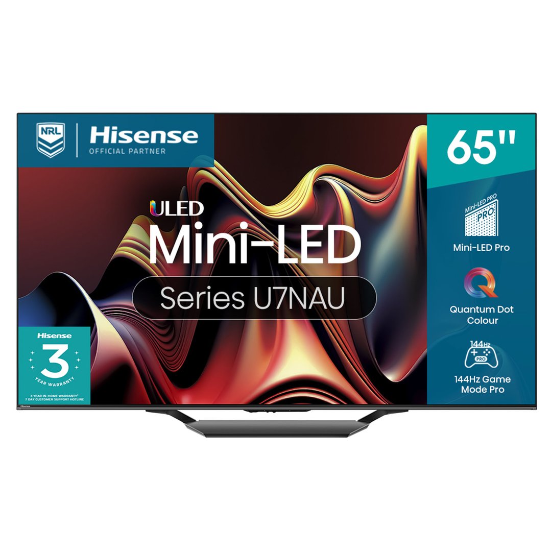 Hisense 65" Series U7N QLED 4K Mini-LED Smart TV (2024) 65U7NAU