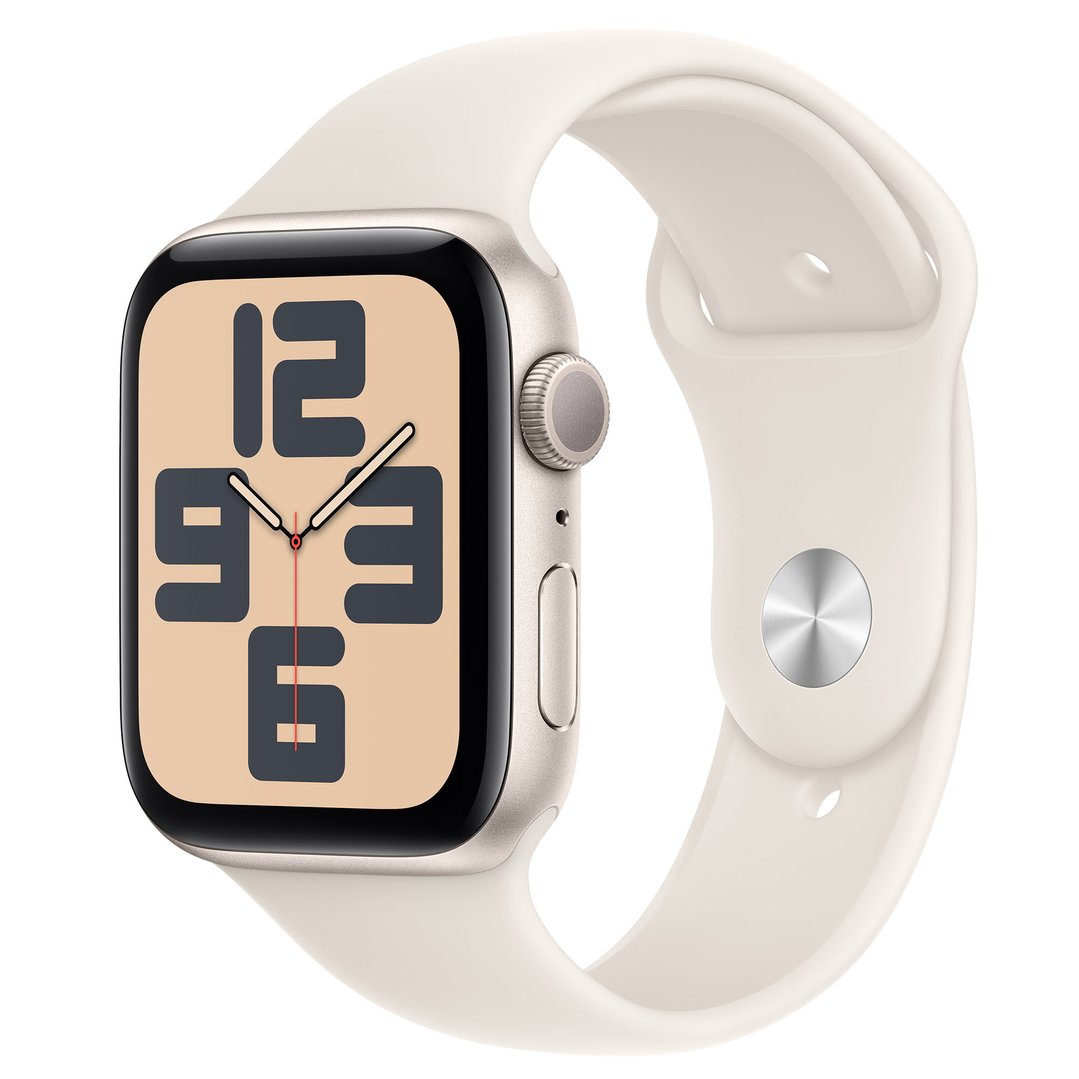 Apple Watch SE 44mm Starlight Aluminium Case GPS Sport Band (S/M) MXEU3ZP/A