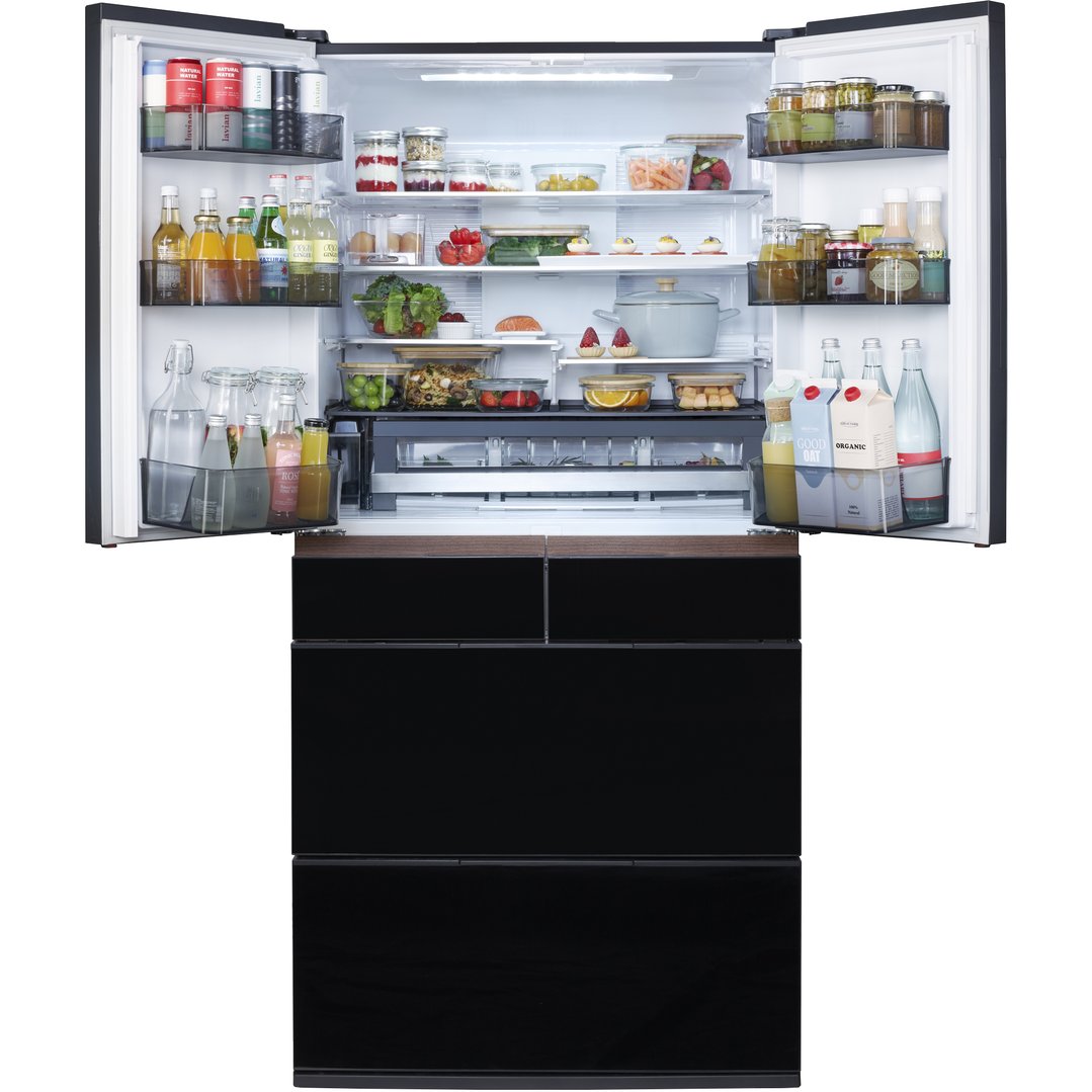 Hitachi 670L Multi Door Fridge - Crystal Black R-GW670TAXK