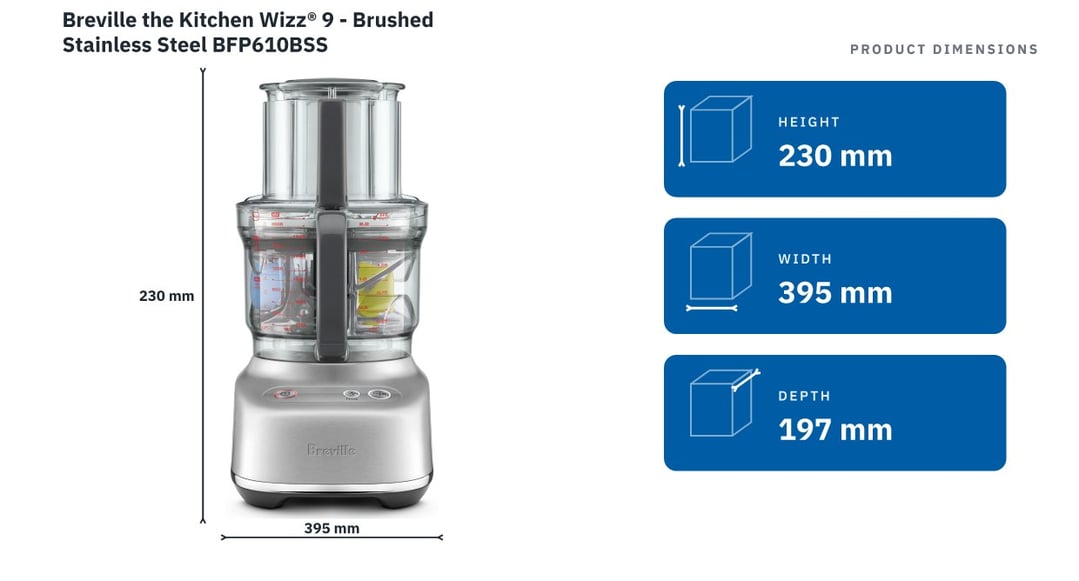Breville the Kitchen Wizz® 9 - Brushed Stainless Steel BFP610BSS