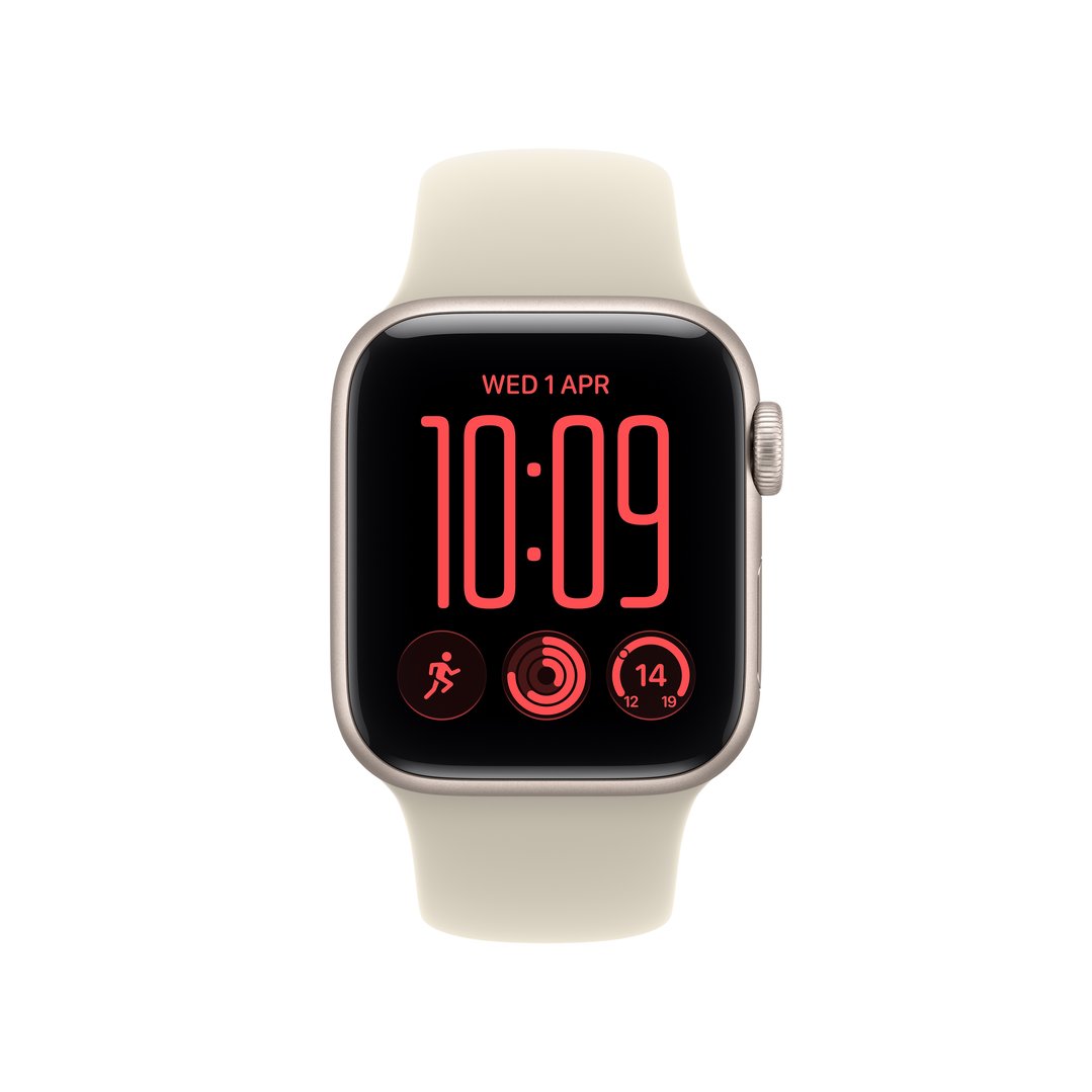 Apple Watch SE 3 GPS + Cellular 40mm Starlight Aluminum Case with Sand Sport Band - S/M MJLC4X/A