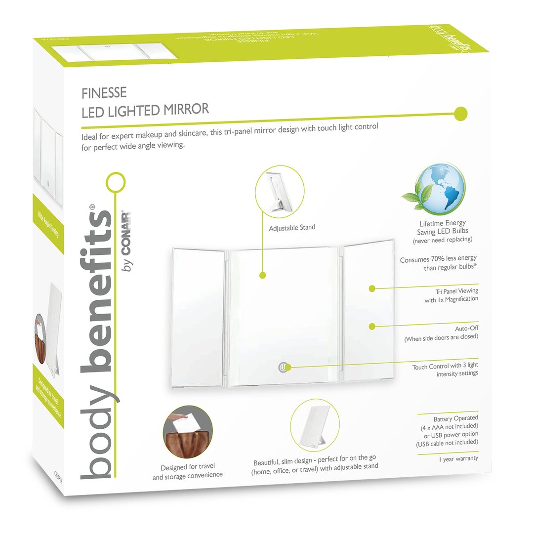 Conair Finesse LED Lighted Mirror. CBETP1A