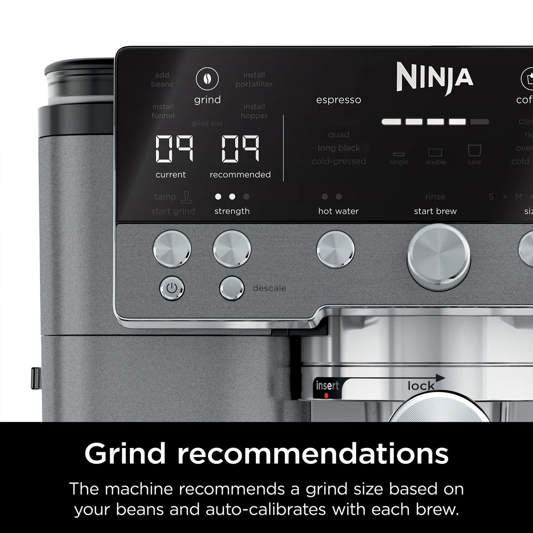 Ninja Luxe™ Café Premier 3 in 1 Espresso Drip Coffee & Cold Brew Maker Gunmetal Grey ES601GM