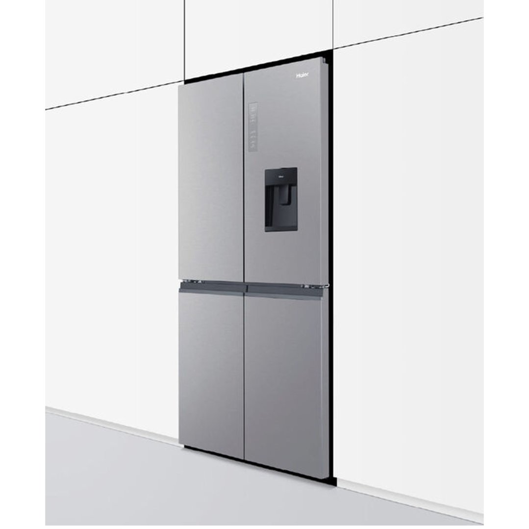Haier Quad Door Refrigerator Freezer, 83cm, 508L, Water Satina HRF580YHS