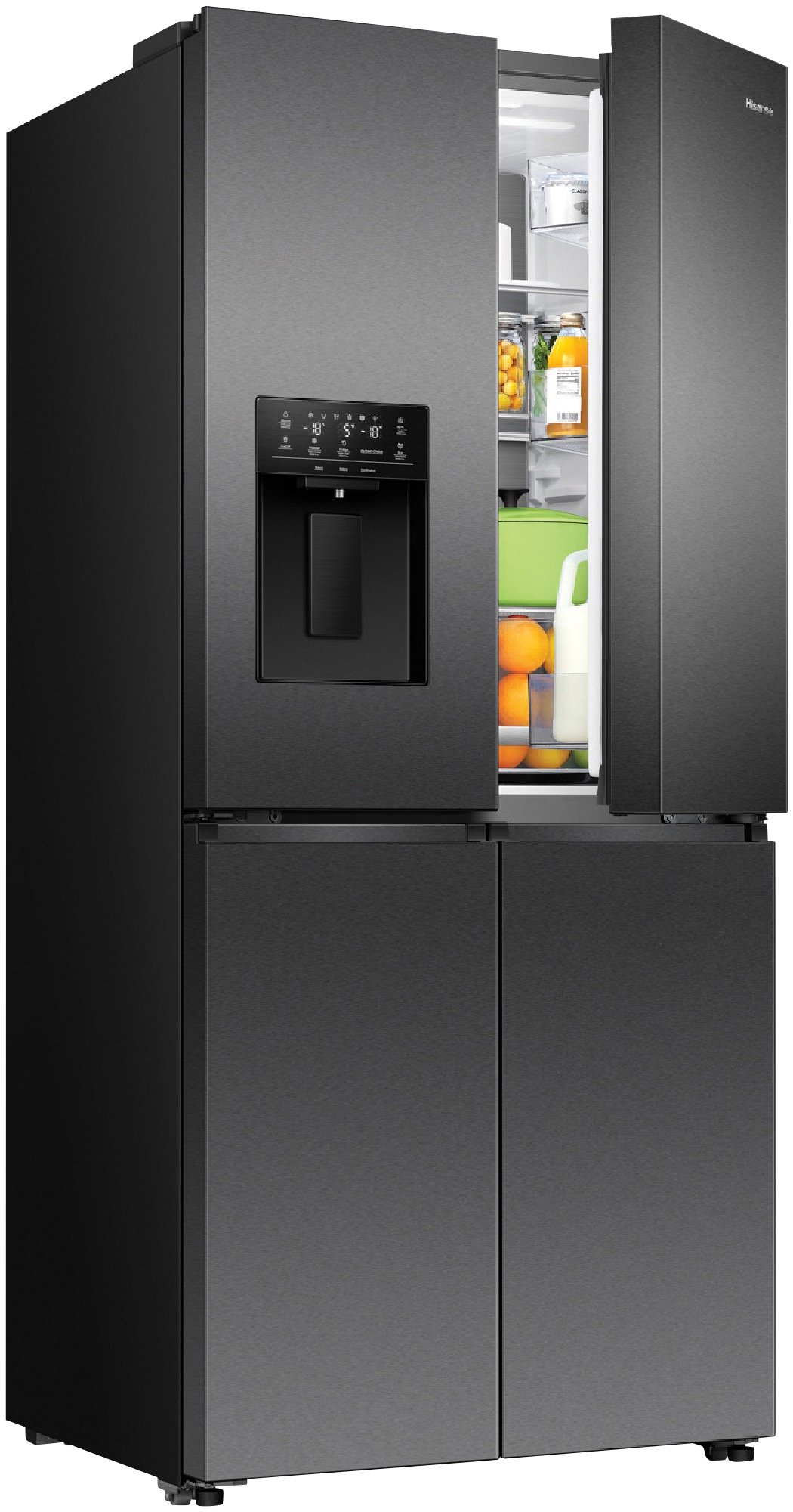 Hisense PureFlat Slim French Door 483L Dark Steel HRCD483TBW