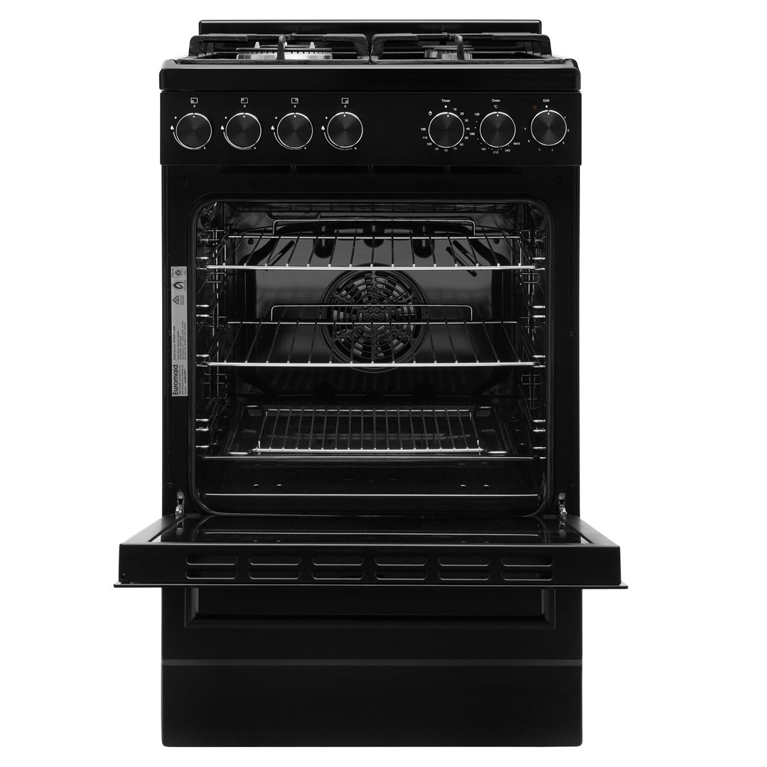 Euromaid 54cm Electric Gas Oven & Gas Top Black EFS54FCSGB. Buy