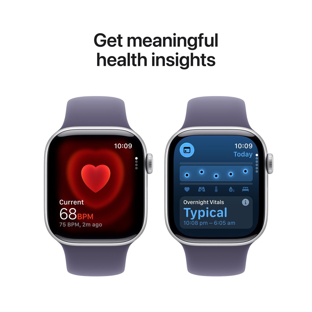 Apple Watch Series 11 42mm Silver Aluminium Case GPS + Cellular Sport Band (M/L) (Purple Fog) MF8J4X/A