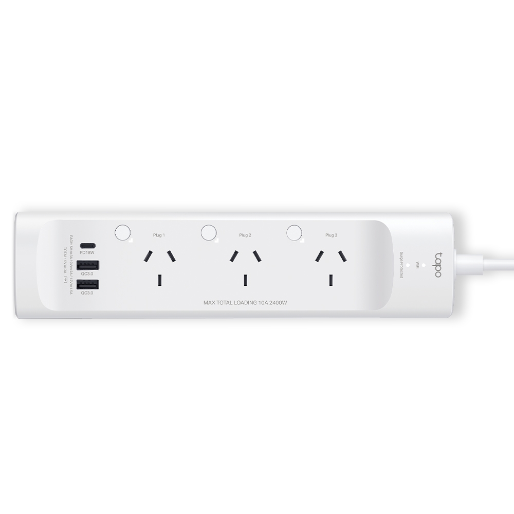 tp-link Smart Wi-Fi Power Strip, 3-Outlets TAPO-P300