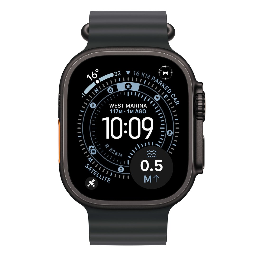Apple Watch Ultra 3 49mm Black Titanium Case GPS + Cellular Ocean Band (Black) MF0J4X/A