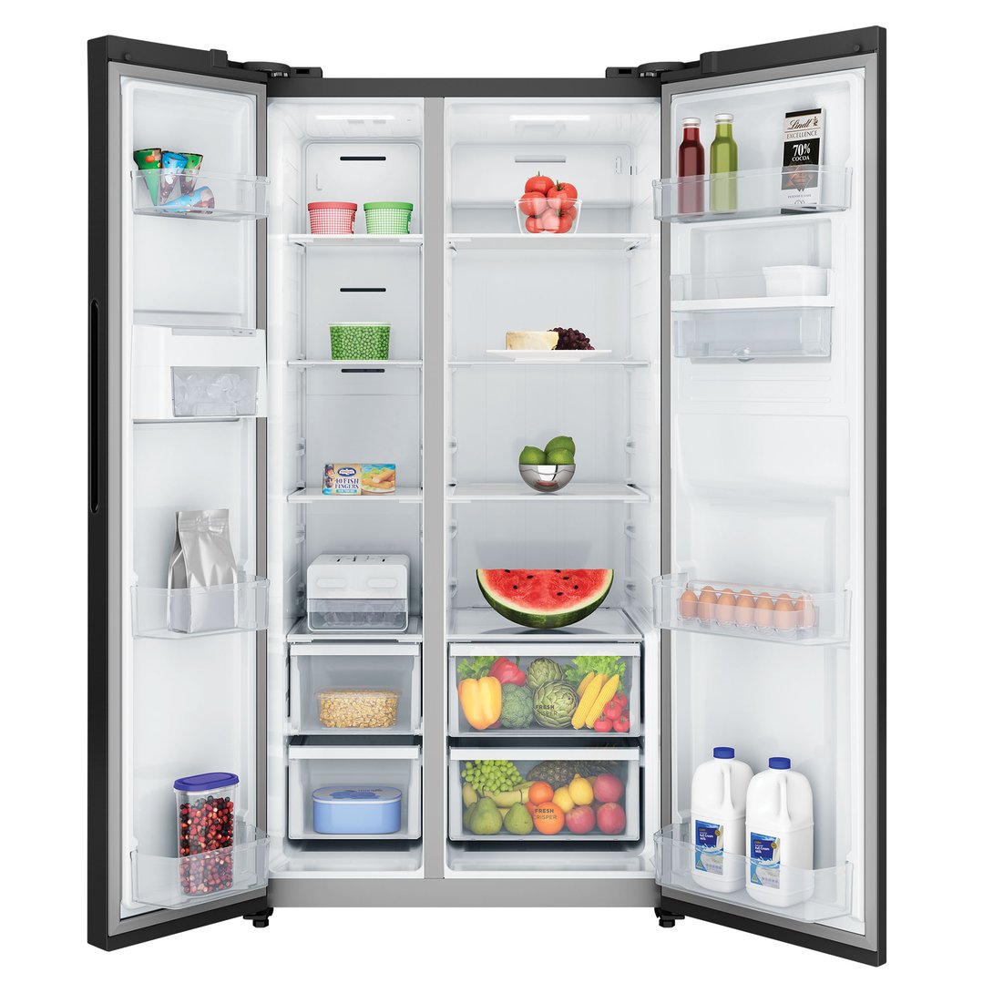 Westinghouse 619L Side by Side Fridge, Matte Black WSE6240BB