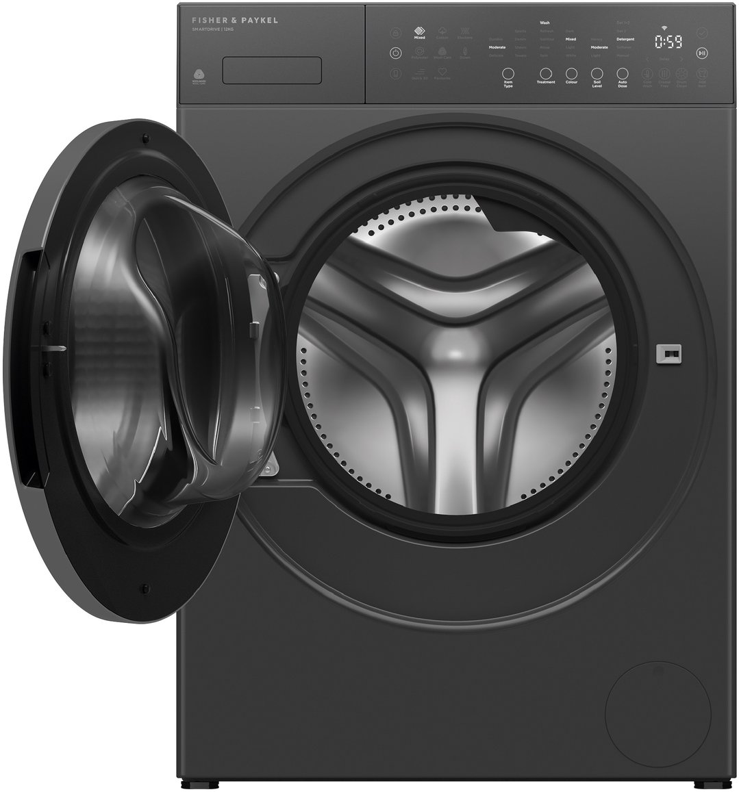 Fisher & Paykel 12kg Series 5 Contemporary Front Loader Washer Graphite WH1260PG5