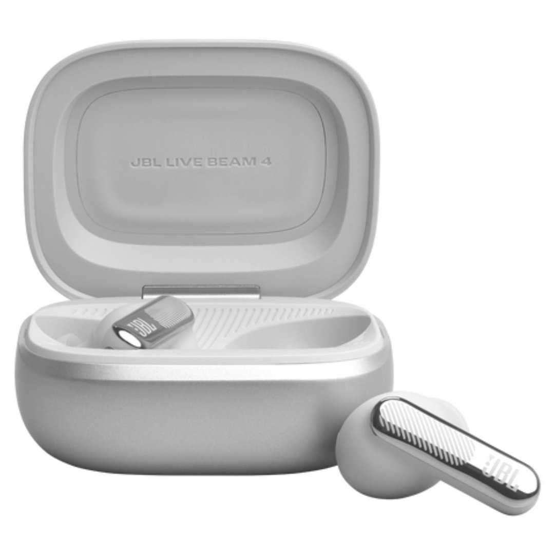 JBL Live Beam 4 True Wireless Noise Cancelling Earbuds - Silver JBLLIVEBEAM4SIL