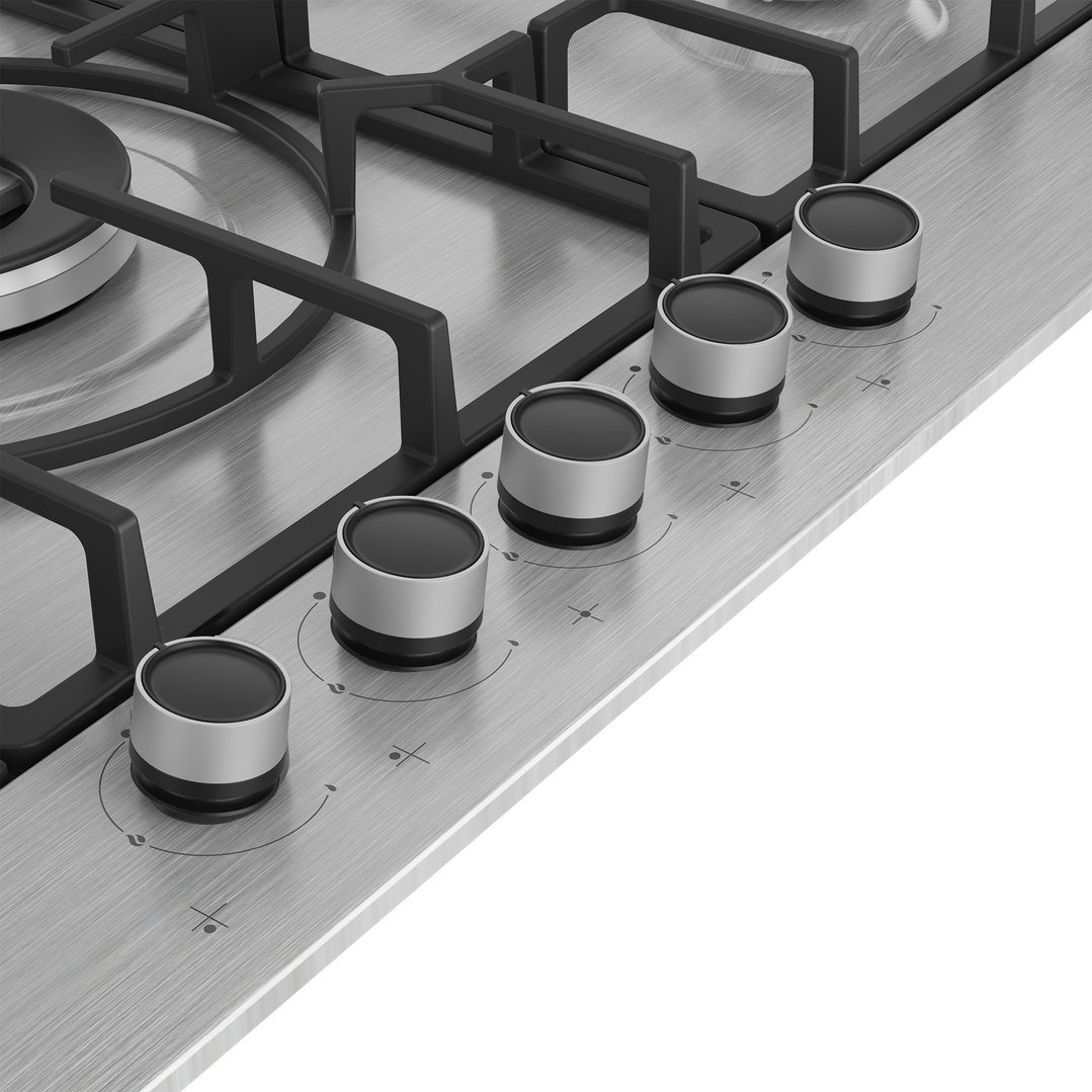 Beko 90cm 5 Burner Gas Cooktop Stainless Steel BCT90GX1. Buy Online