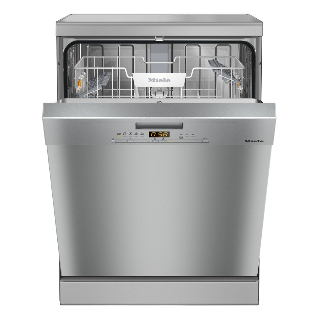 Miele 60cm Freestanding Dishwasher with QuickPowerWash CleanSteel G5000BKCLST