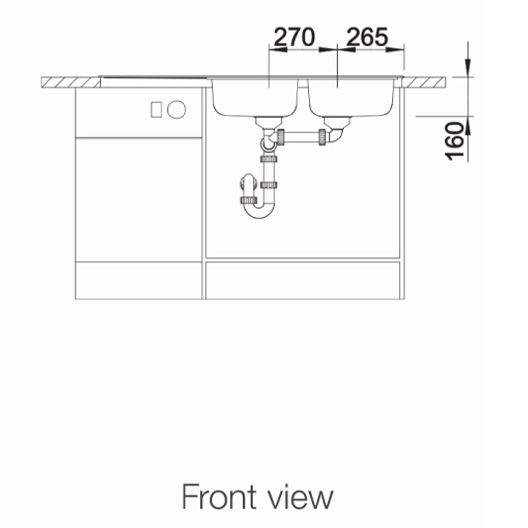 Blanco 80cm Double Bowl Sink LIVIT8SRK5