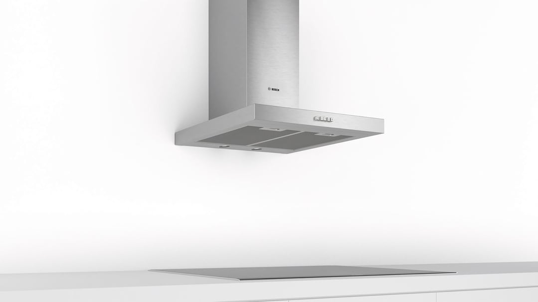 Bosch Series 2 Wall-mounted canopy rangehood 60 cm Stainless steel DWB65BC50A