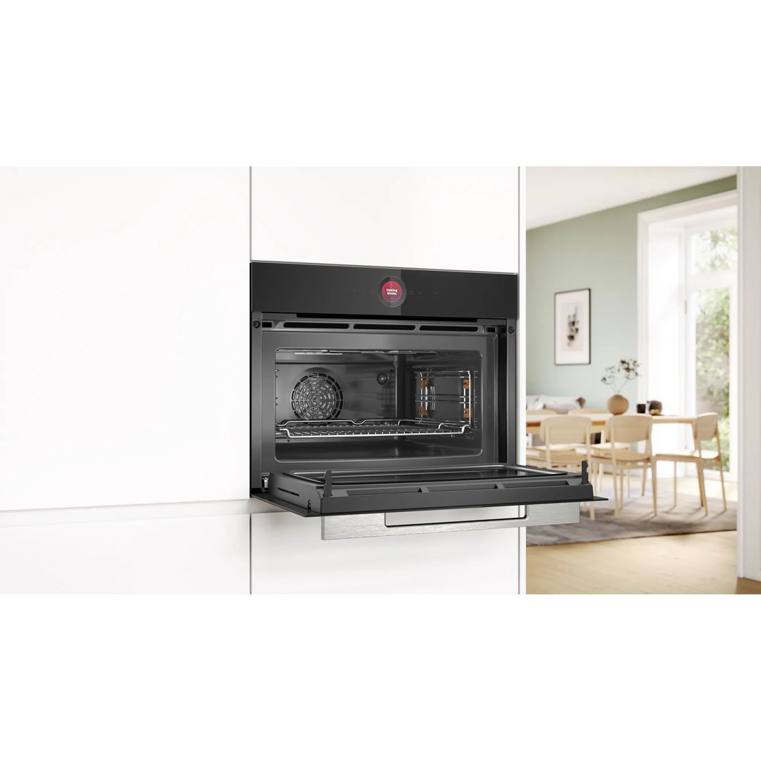 Bosch 60cm Series 8 Compact Combination Oven with Microwave - TFTTouch Display. CMG7241B1A