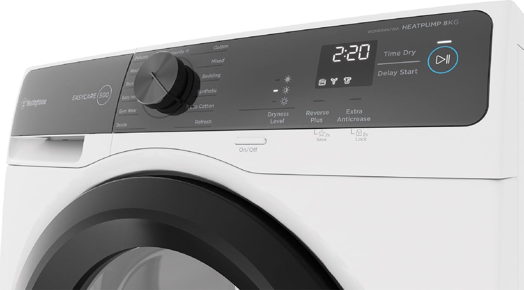 Westinghouse 8kg EasyCare 500 Series Heat Pump Dryer WDH804N7WA