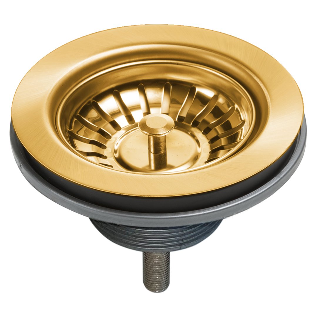 Oliveri Basket Waste With Extended Screw Length Brushed Gold AC14-AU-EXT