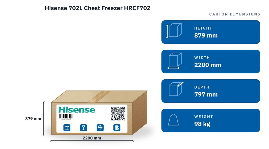 Hisense 702L Chest Freezer HRCF702