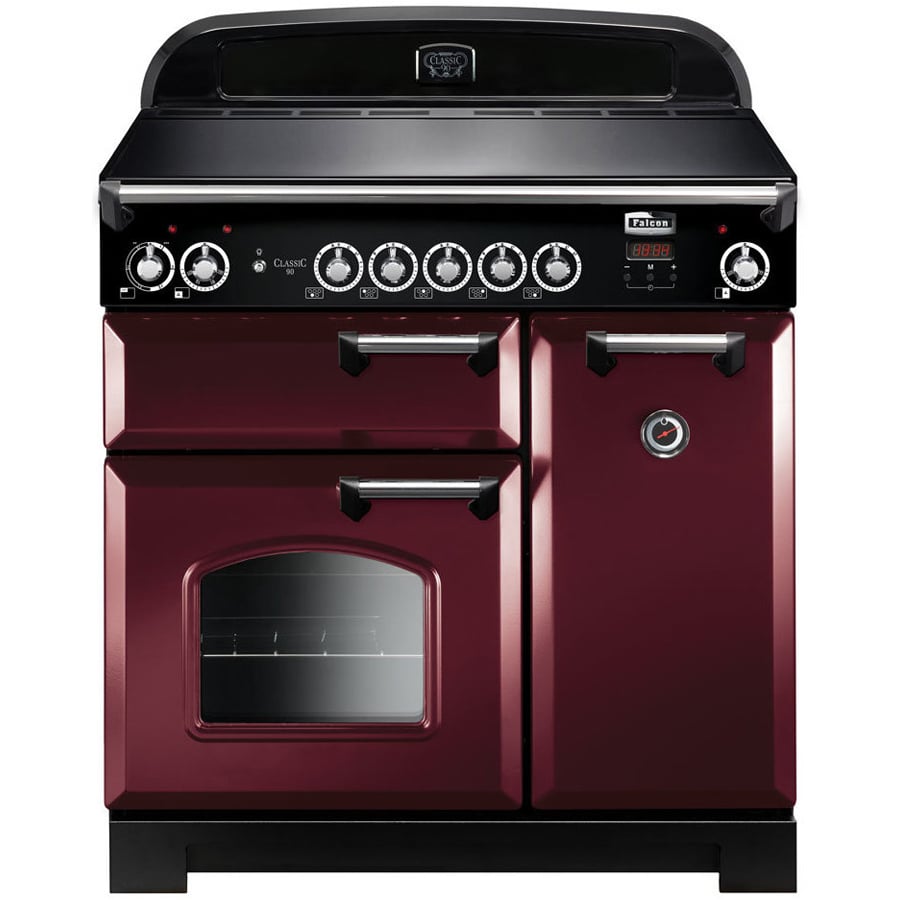 Falcon Classic 90cm Induction Range Cooker Cranberry/Chrome CLA90EI5CY