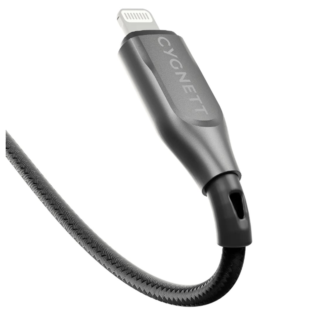 Cygnett USB 2.0 Armoured braided USB C Lightning 1m - Black CY4667PCCCL