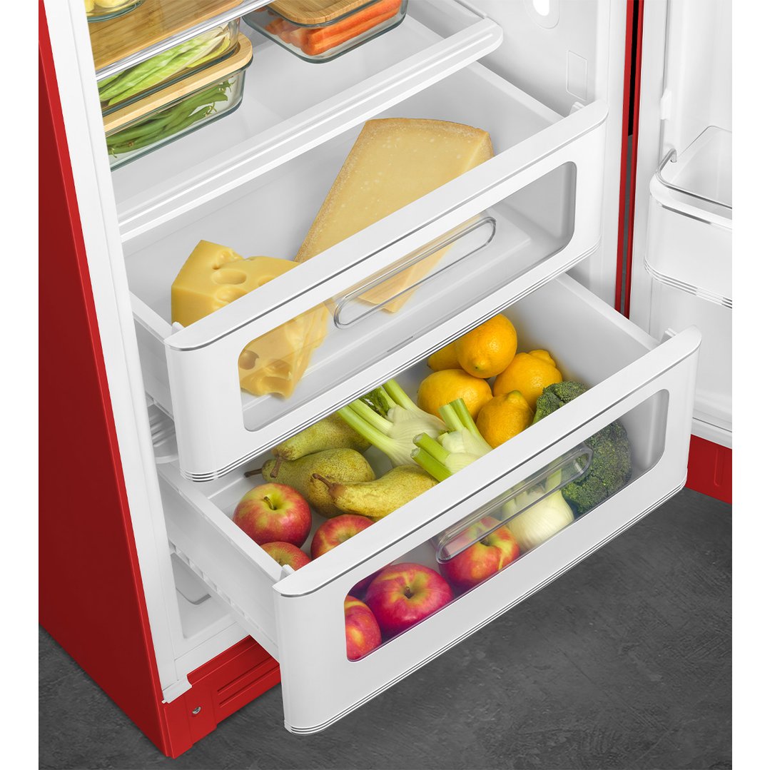 Smeg FAB 28 50’S Style Retro Refrigerator, Right Hand - Red FAB28RRD5AU