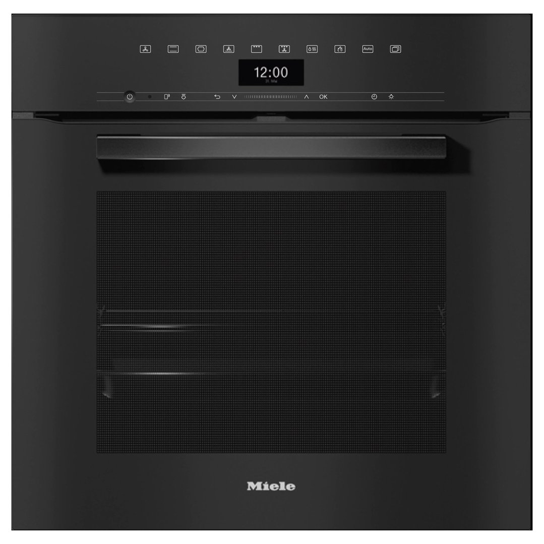Miele 60cm Pyrolytic Oven with Rapid Cooling and Crisp Function Obsidian Black H7464BPOBSW