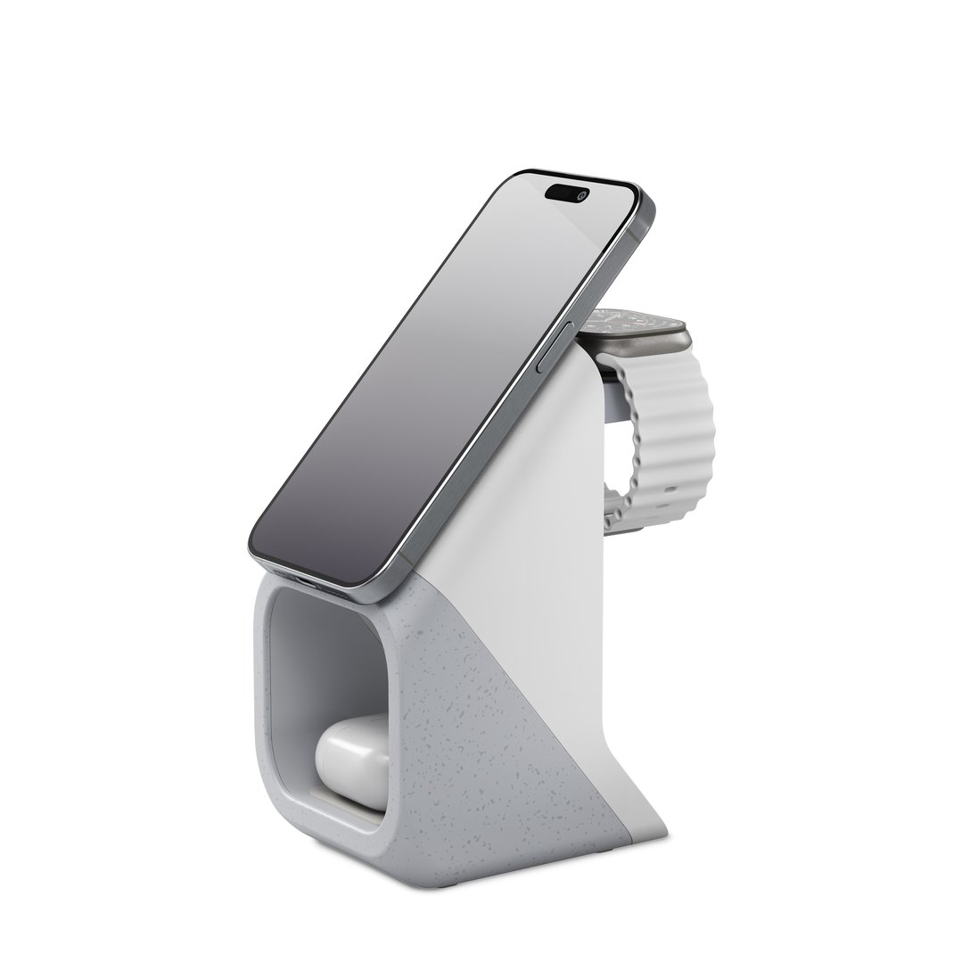 Journey NOVA 3-in-1 Fast Wireless Charging Station - Sparkle Grey JNQ31LG