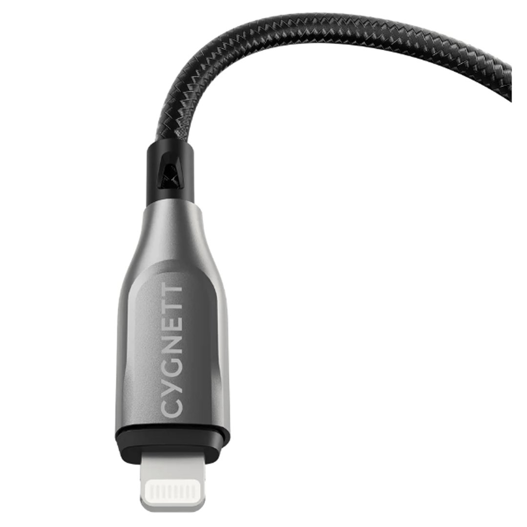Cygnett USB 2.0 Armoured braided USB C Lightning 2m - Black CY4669PCCCL